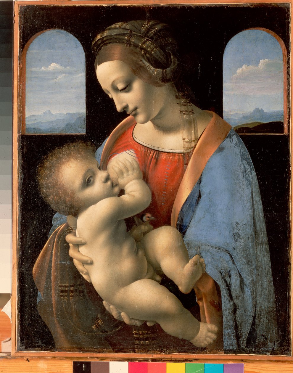 De Madonna en Kind (De Litta Madonna) door Leonardo da Vinci