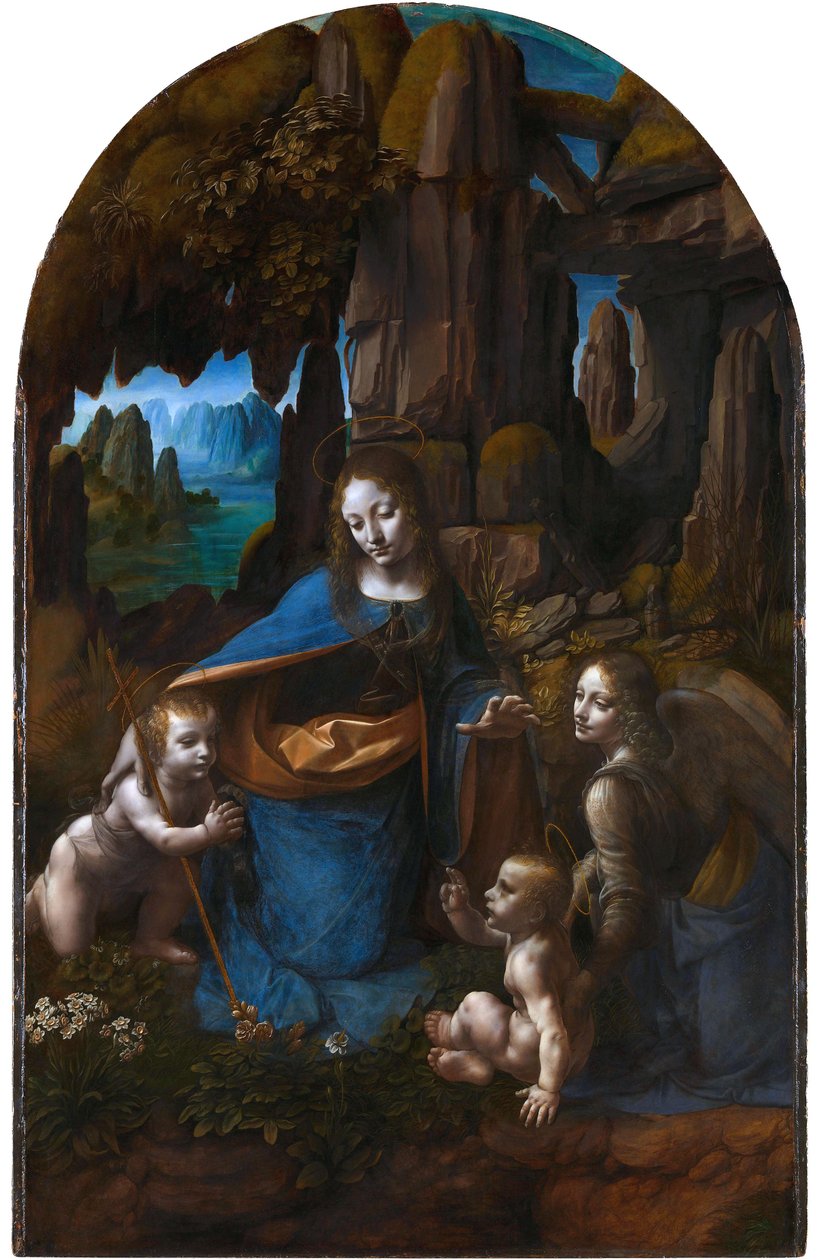 Maagd van de rotsen door Leonardo da Vinci