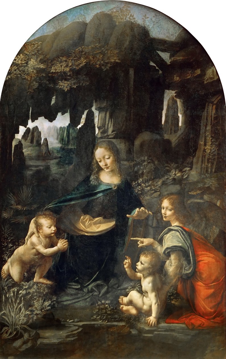 Maagd van de rotsen door Leonardo da Vinci