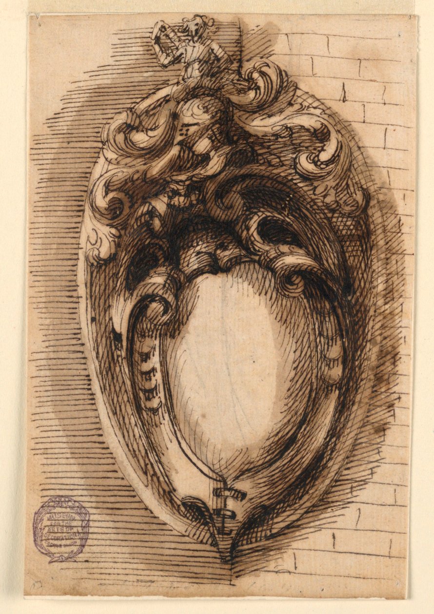 Ontwerp voor een Wapenschild door Leonardo Scaglia