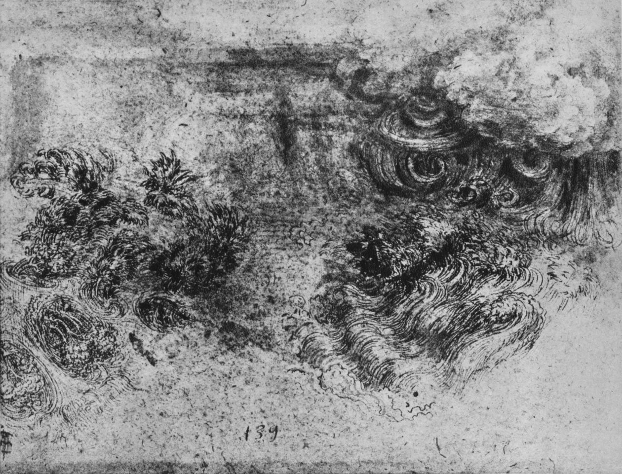 Een zondvloed, ca. 1480 1945 door Leonardo da Vinci