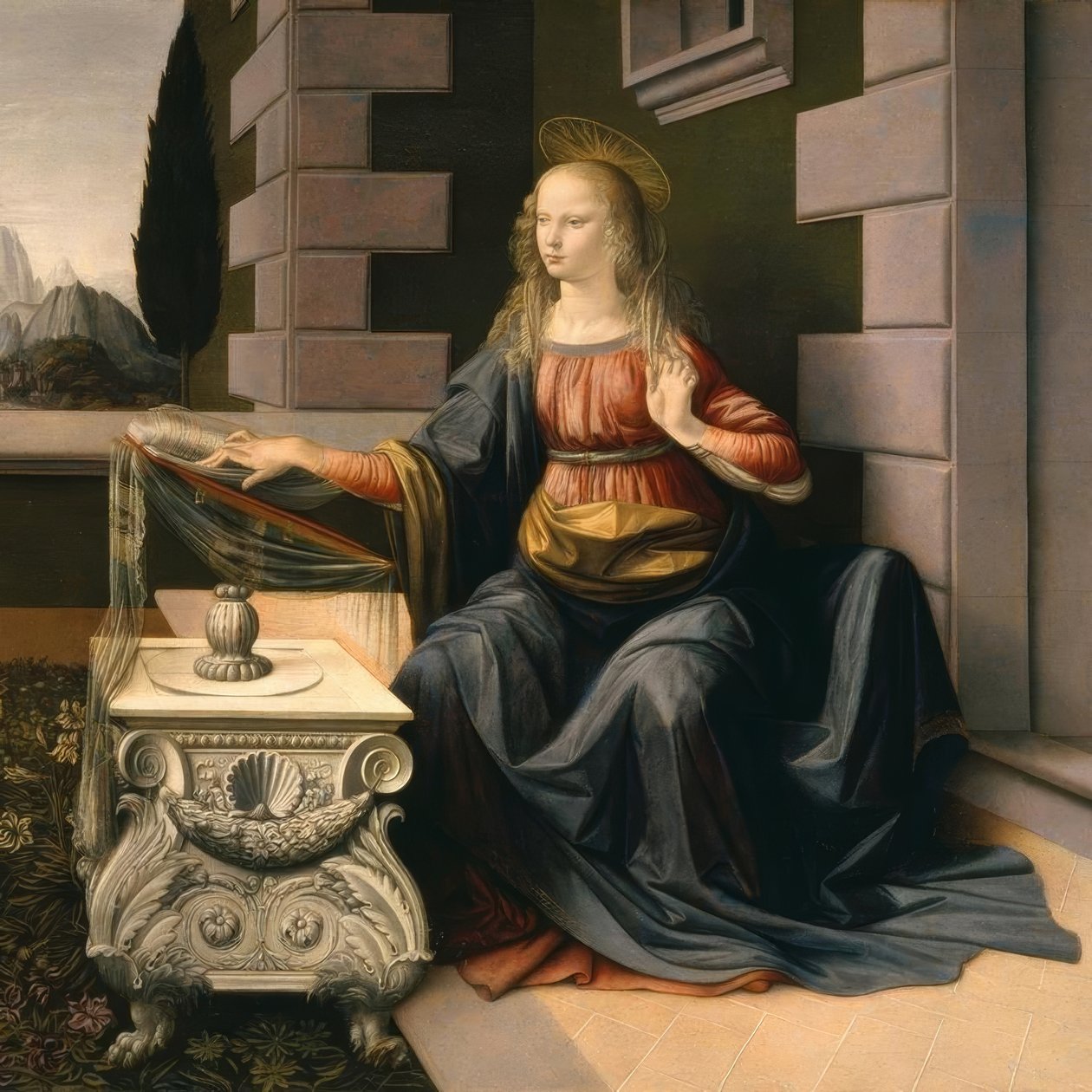 De aankondiging door Leonardo da Vinci