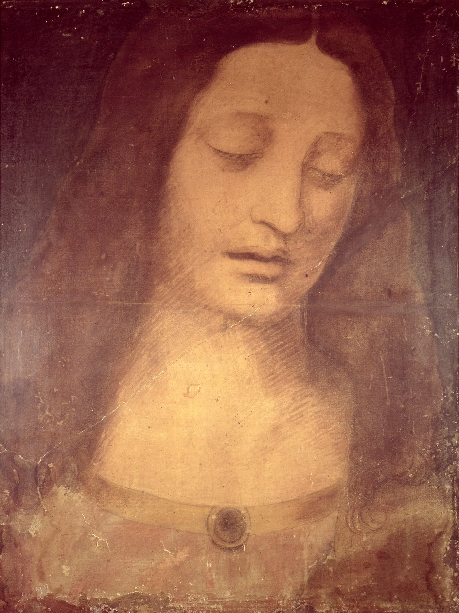 Hoofd van Christus door Leonardo da Vinci