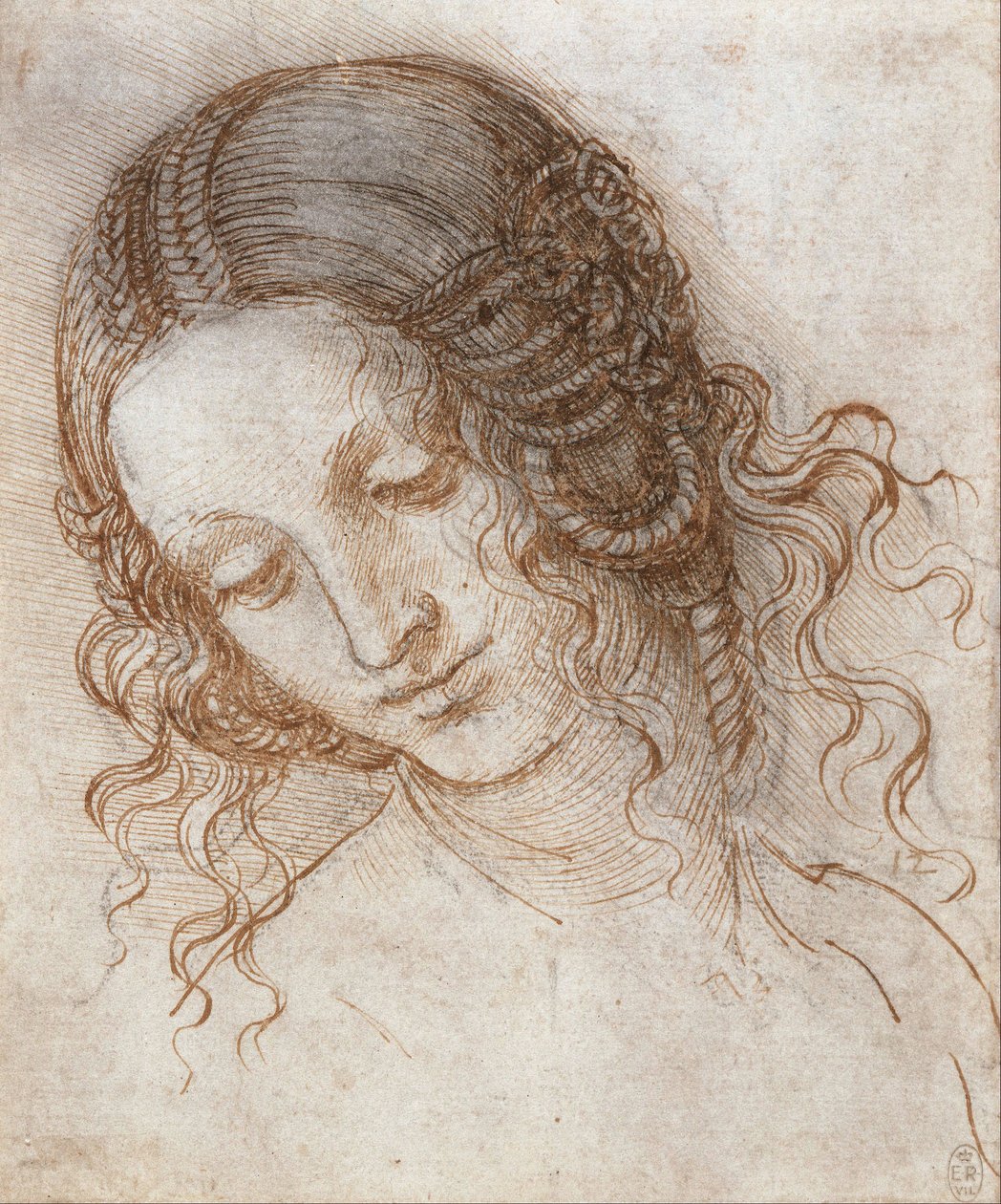 Hoofd van Leda door Leonardo da Vinci