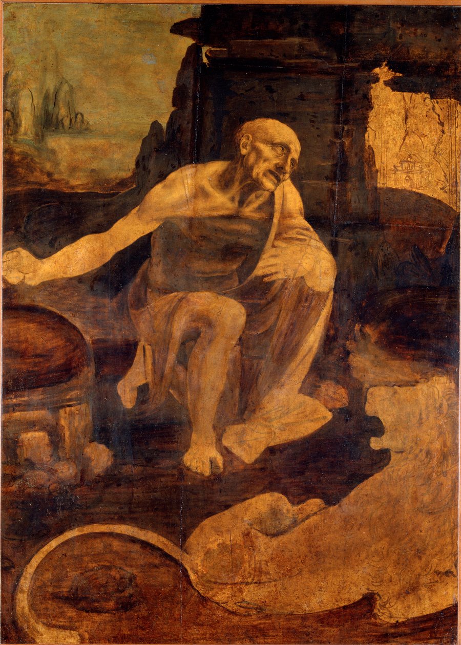 Sint Hiëronymus door Leonardo da Vinci
