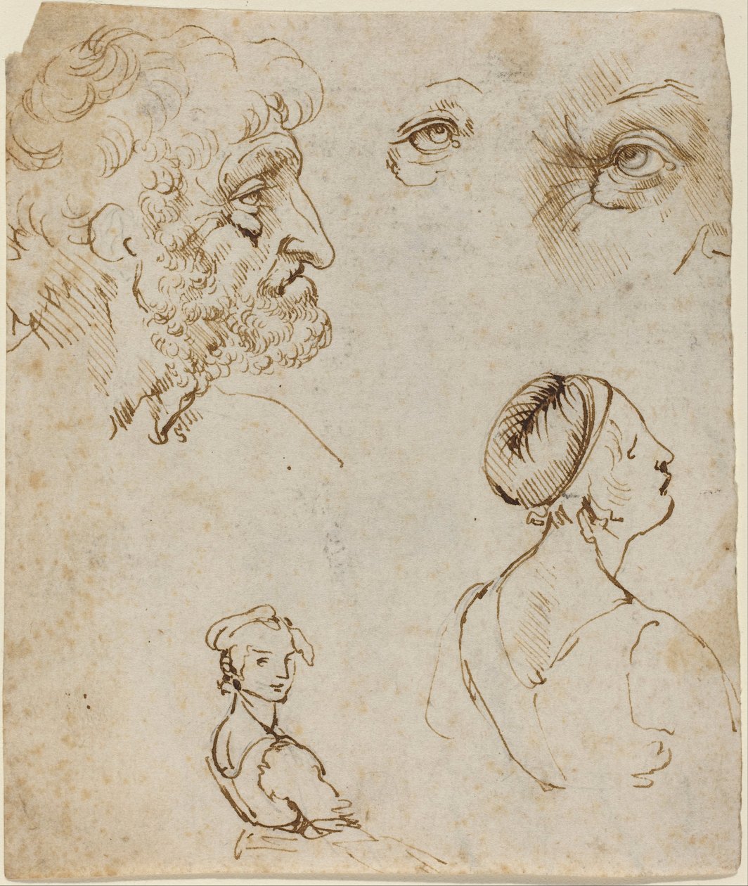 Studieblad [recto] door Leonardo da Vinci