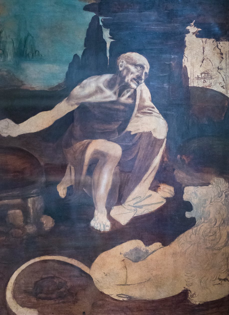 St. Hiëronymus, c.1480-82 door Leonardo da Vinci
