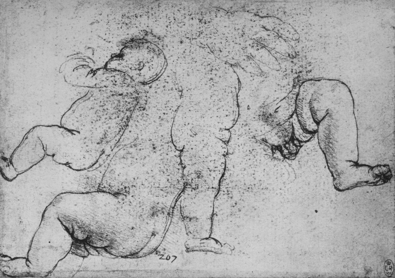 Studies van een Kind, ca. 1490 door Leonardo da Vinci