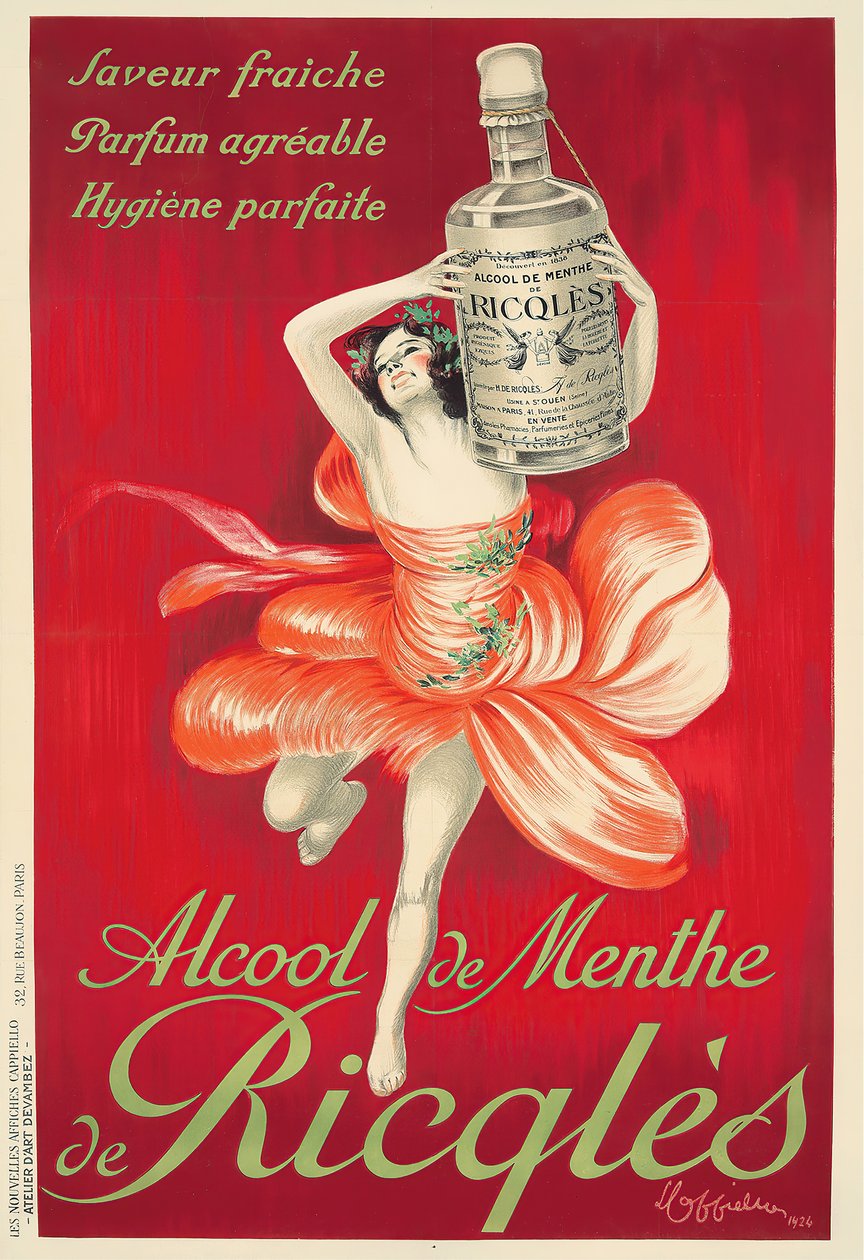 Alcool de Menthe de Ricqlès, 1924 door Leonetto Cappiello