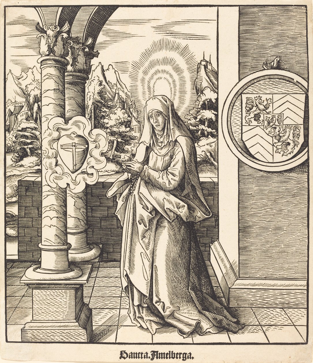 Sint Amelberga door Leonhard Beck