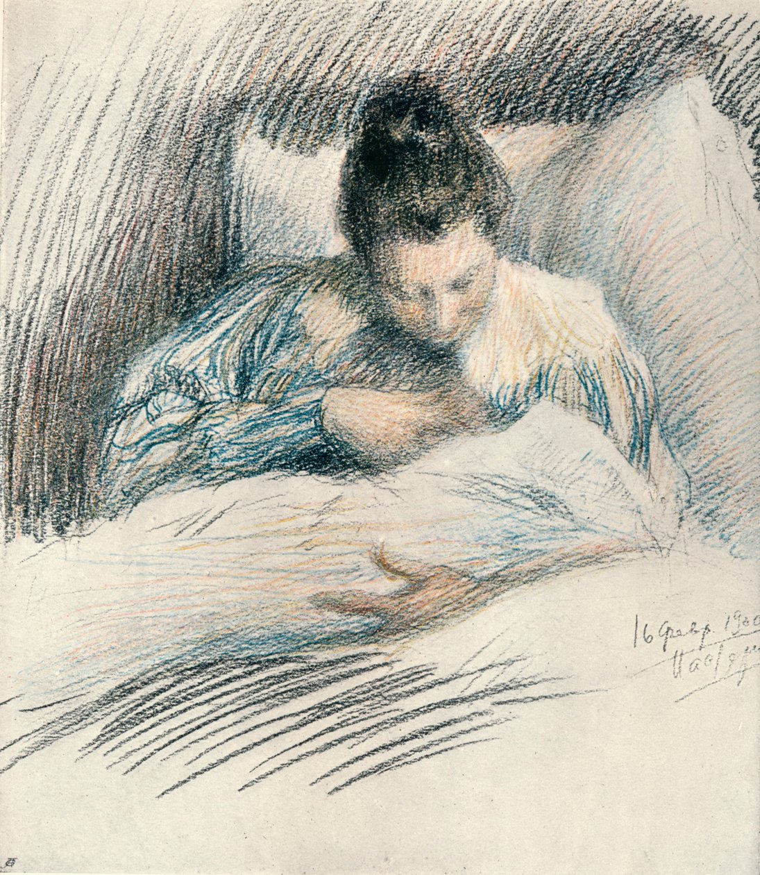 Moeder en kind door Leonid Osipovic Pasternak