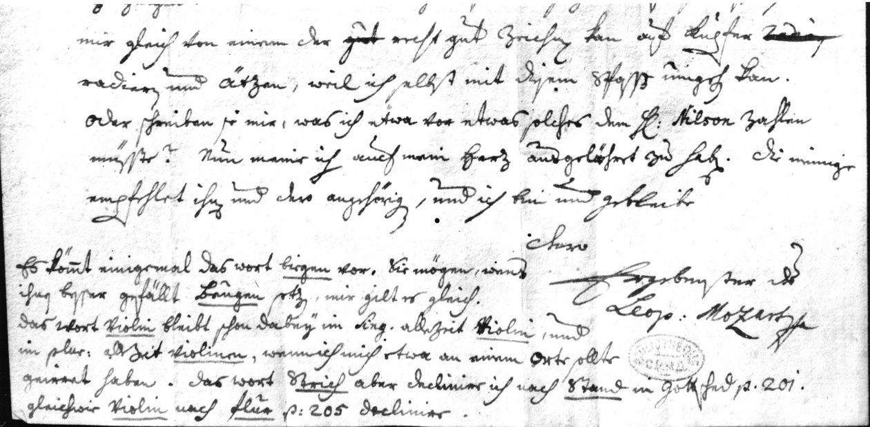 Brief van Leopold Mozart, 7 juli 1755 door Leopold Mozart