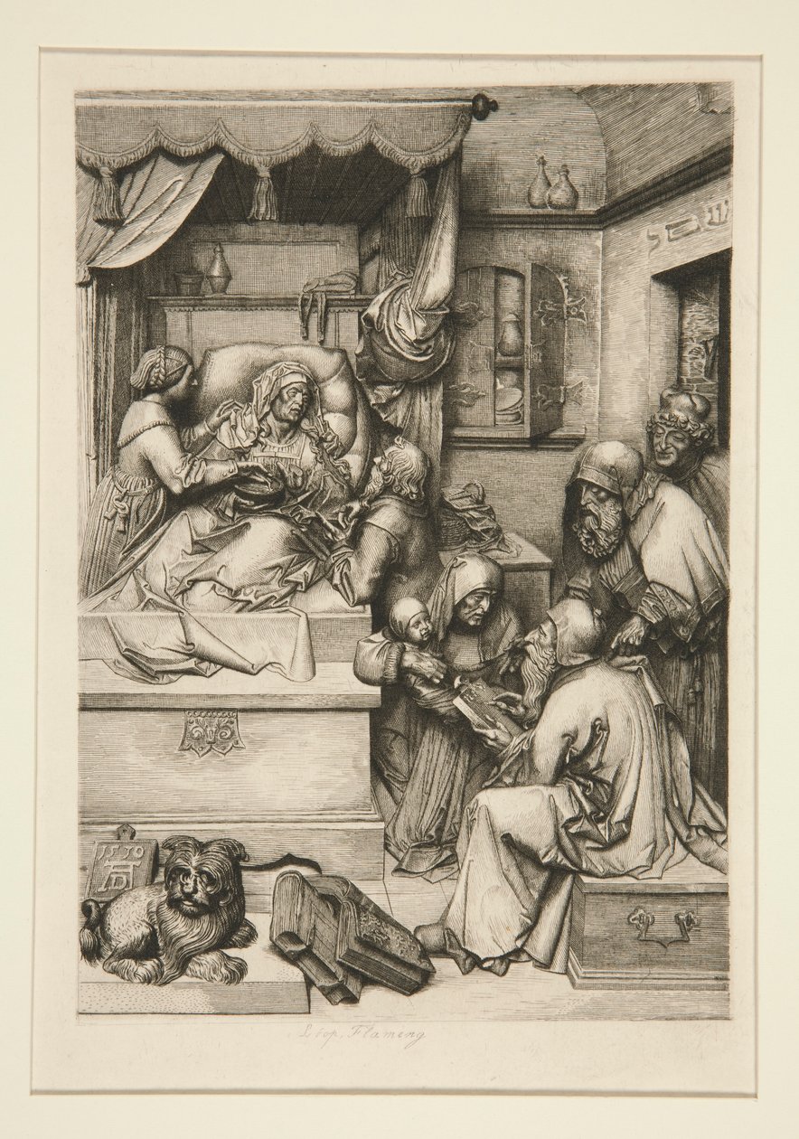 De dood van de Maagd door Leopold Flameng