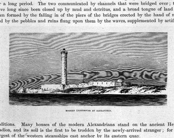 De moderne vuurtoren van Alexandrië door Leopold Karl Muller