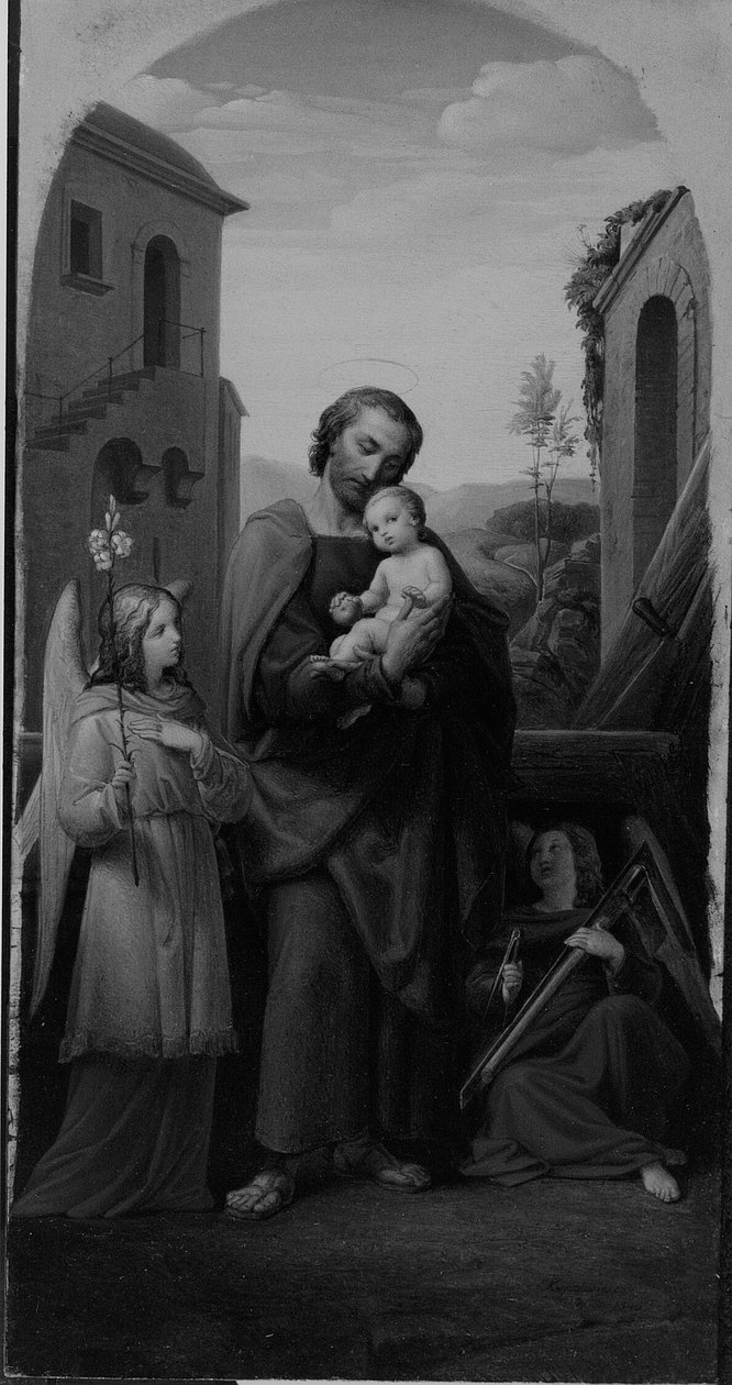 St. Jozef en Christuskind door Leopold Kupelwieser
