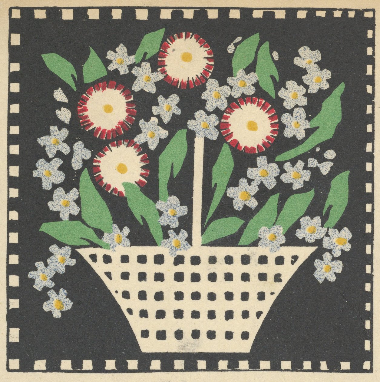 Mand met bloemen door Leopoldine Kolbe