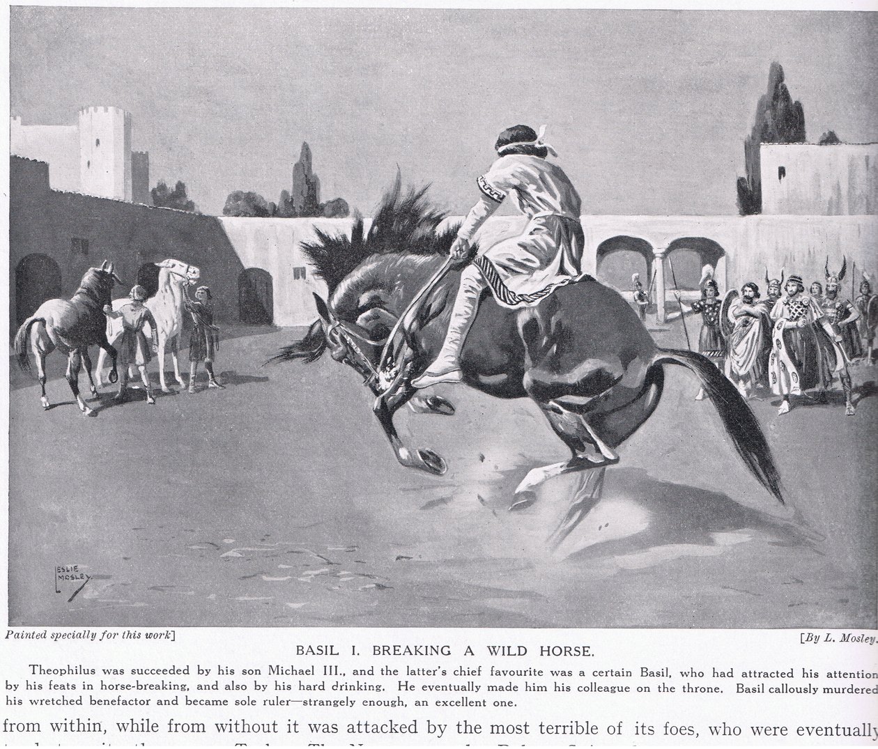Basil I, temt een wild paard door Leslie Mosley