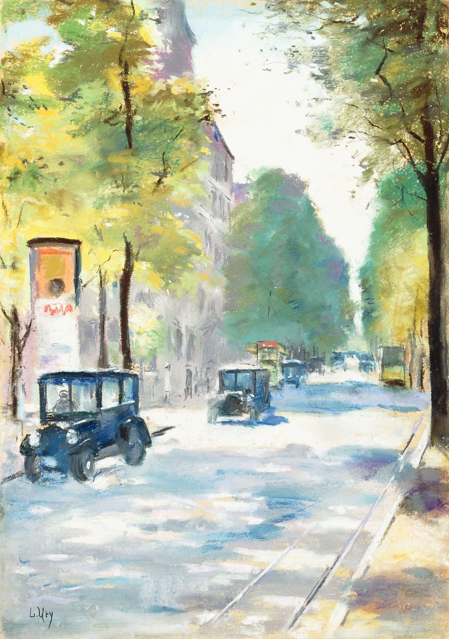 Straatscene door Lesser Ury