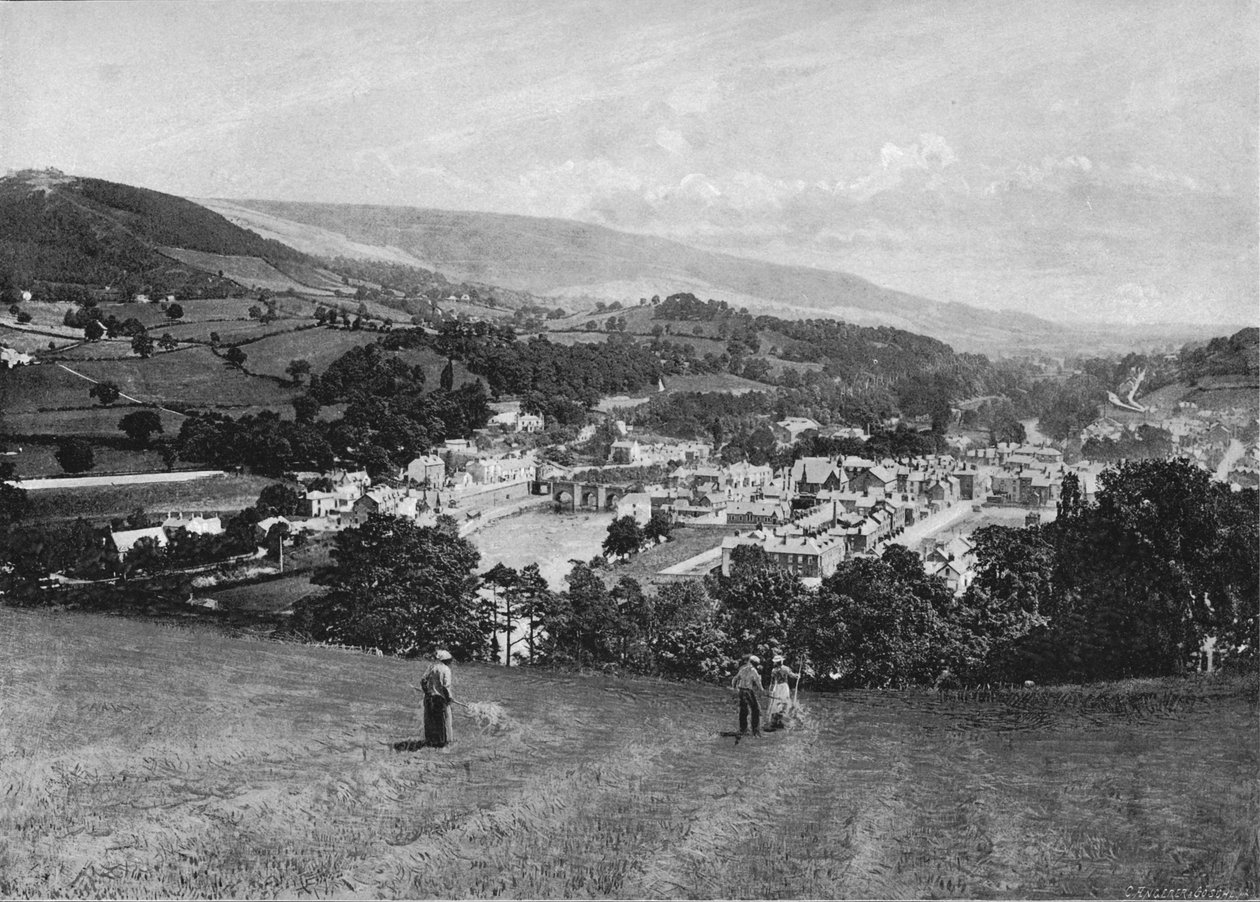Llangollen en Crow Castle, ca. 1896 door Lettsome and Sons