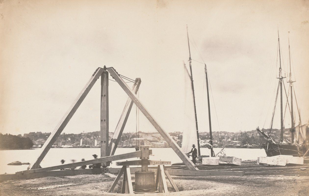 Bouw van het Washington Aquaduct door Lewis Emory Walker