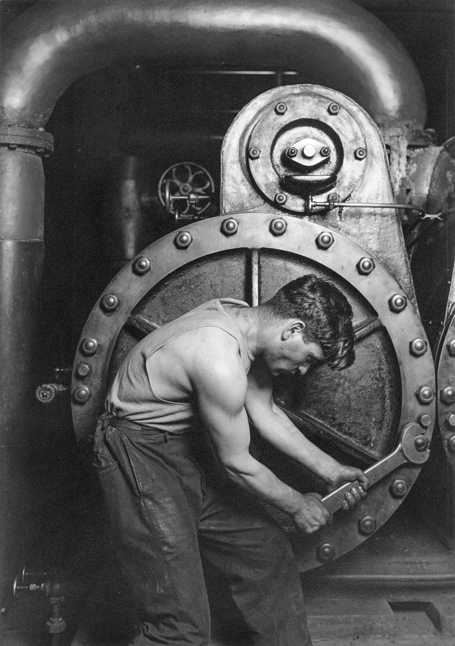 Power House Mechanic door Lewis Wickes Hine