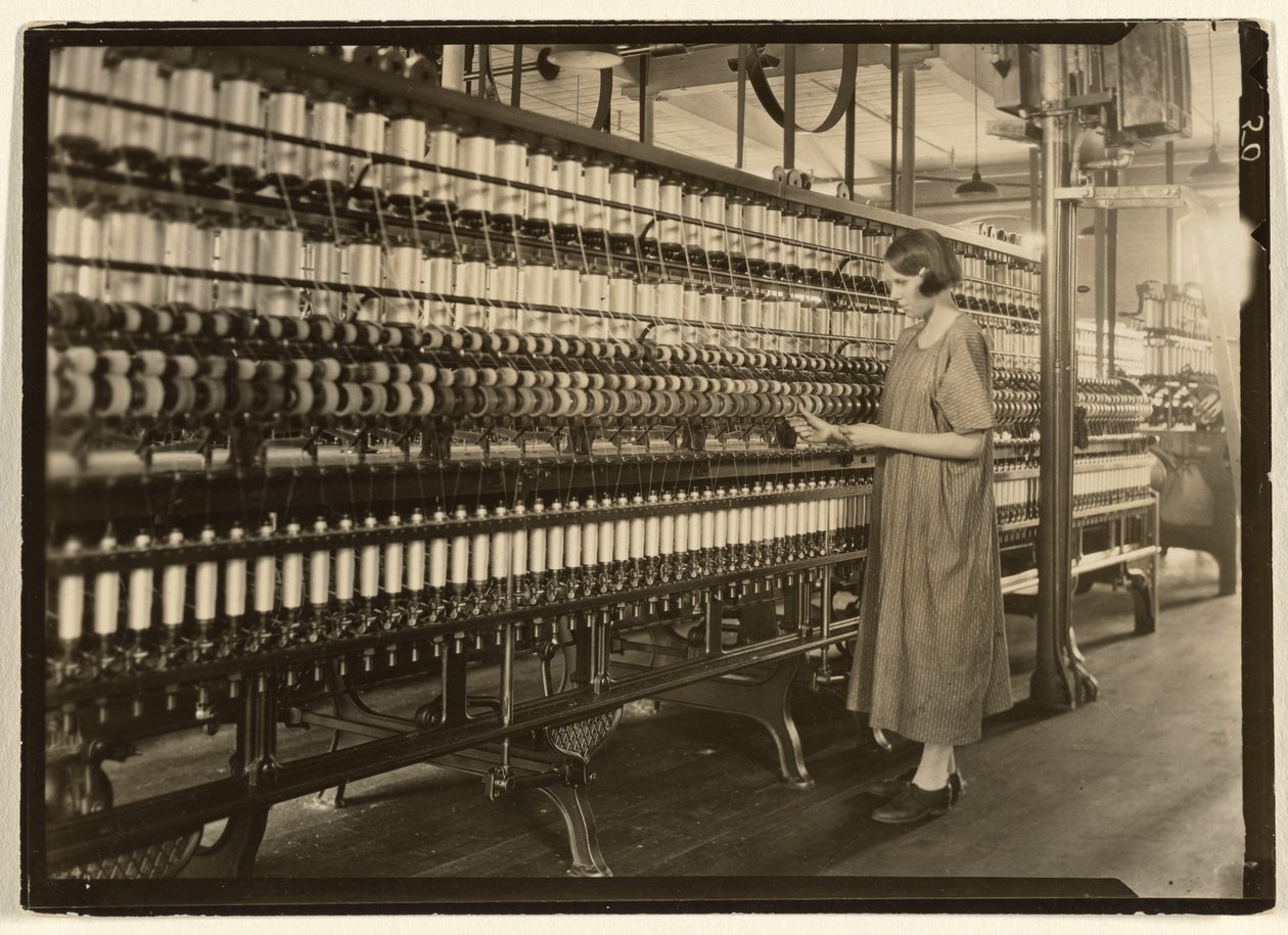 Spinner, Cheney Zijdefabriek door Lewis W. Hine