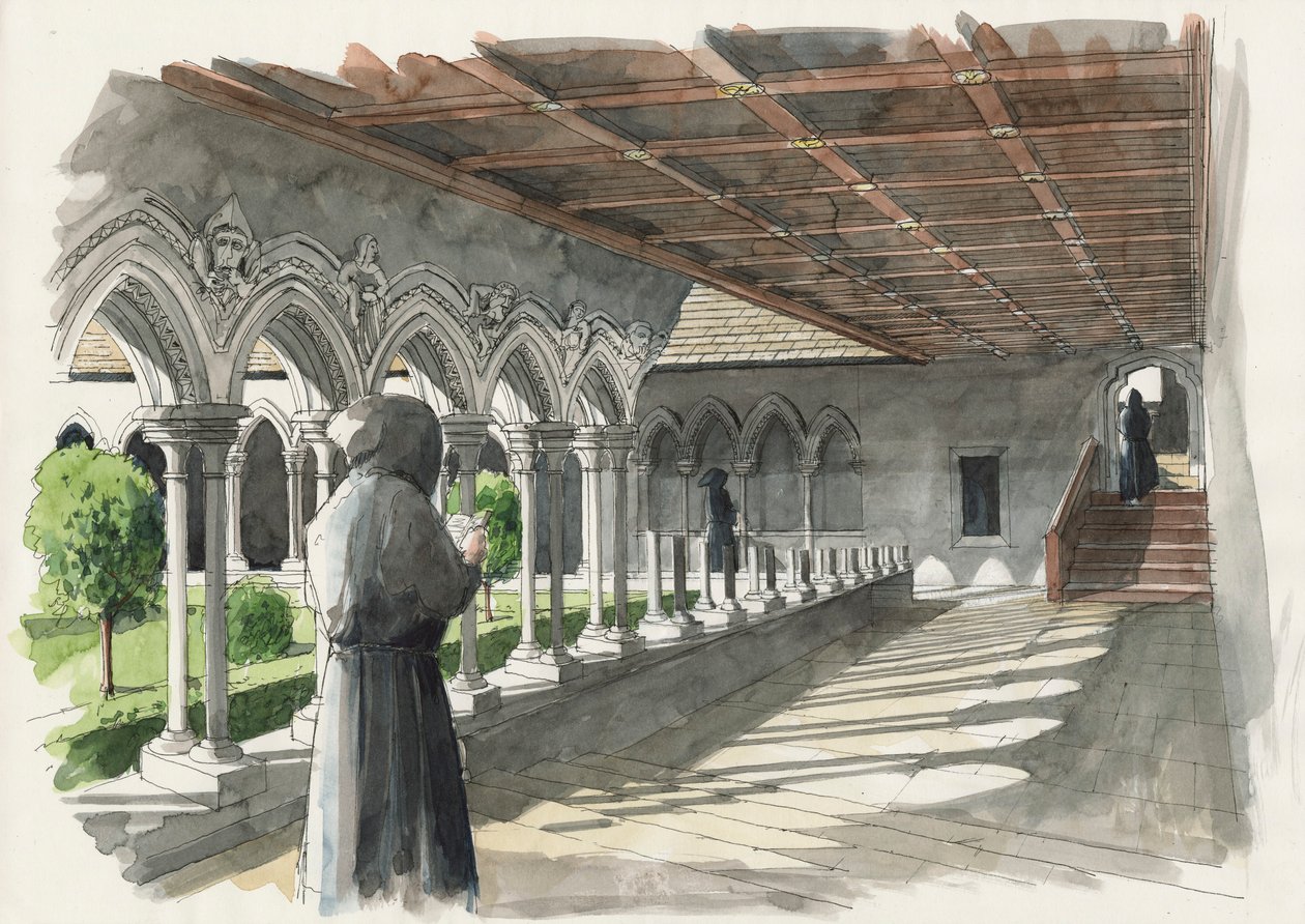 Klooster, Lanercost Priory, 13e eeuw, ca. 2000-2010 door Liam Wales