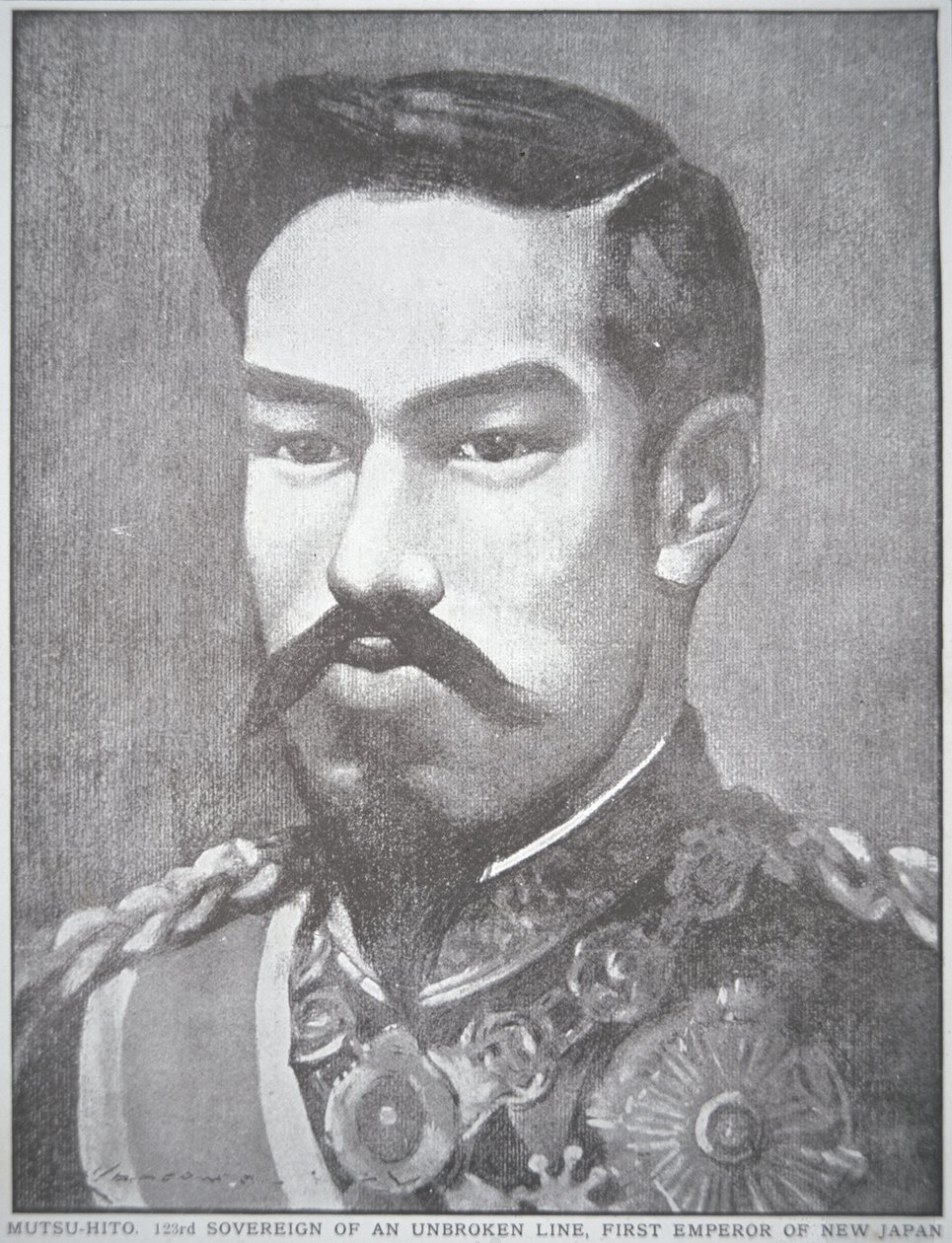 Keizer Mutsuhito van Japan (litho) door Unbekannt Unbekannt