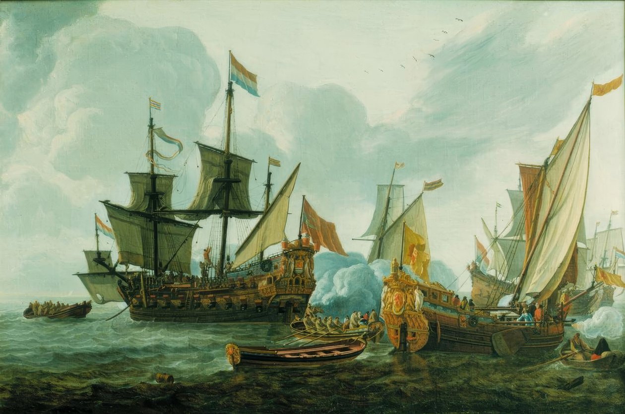 Het vertrek van Abraham Crijnssen naar West-Indië in het jaar door Lieve Verschuier