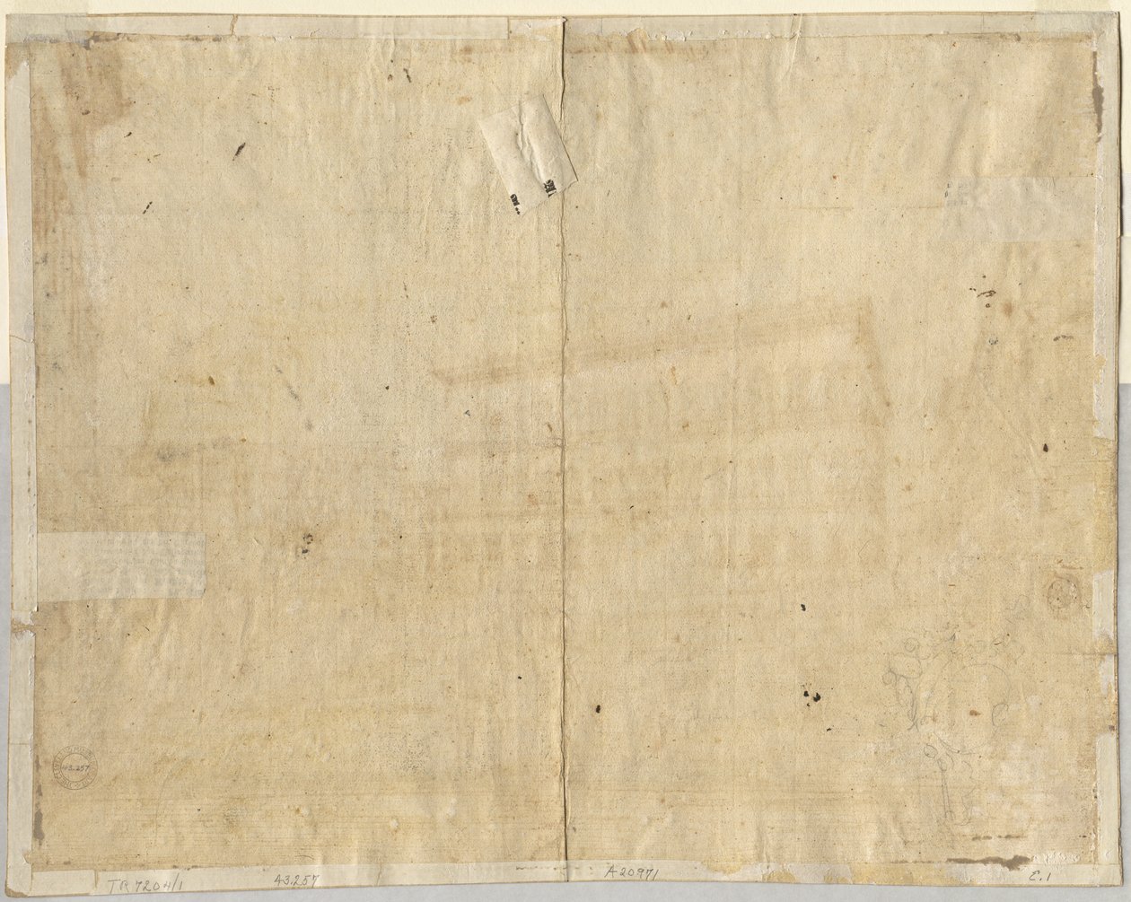 Cartouche verso, 1664 door Lievin Cruyl