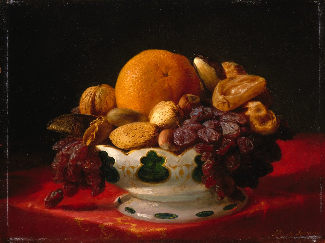 Sinaasappels, Noten en Vijgen, 1860s door Lilly Martin Spencer