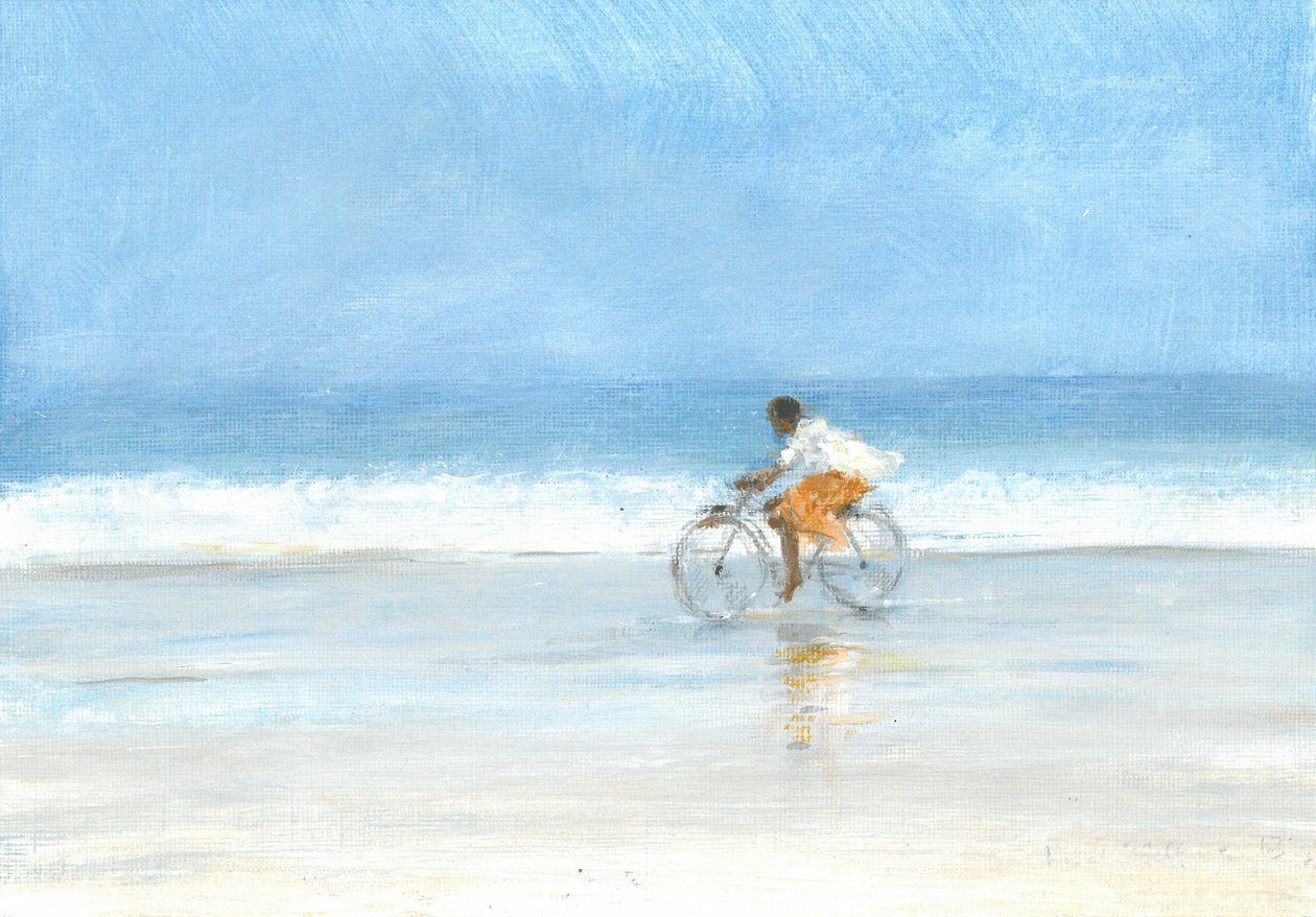Jongen op een Fiets 1, 2015 door Lincoln Seligman