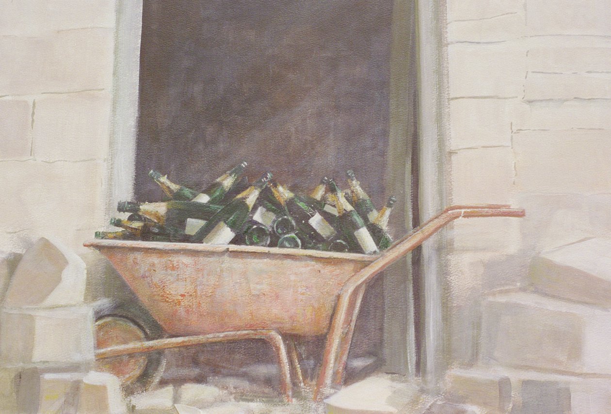 Champagne kruiwagen, 1985 door Lincoln Seligman