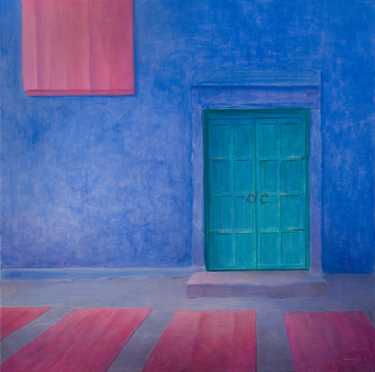 Groene deur Jodhpur, 2010 door Lincoln Seligman