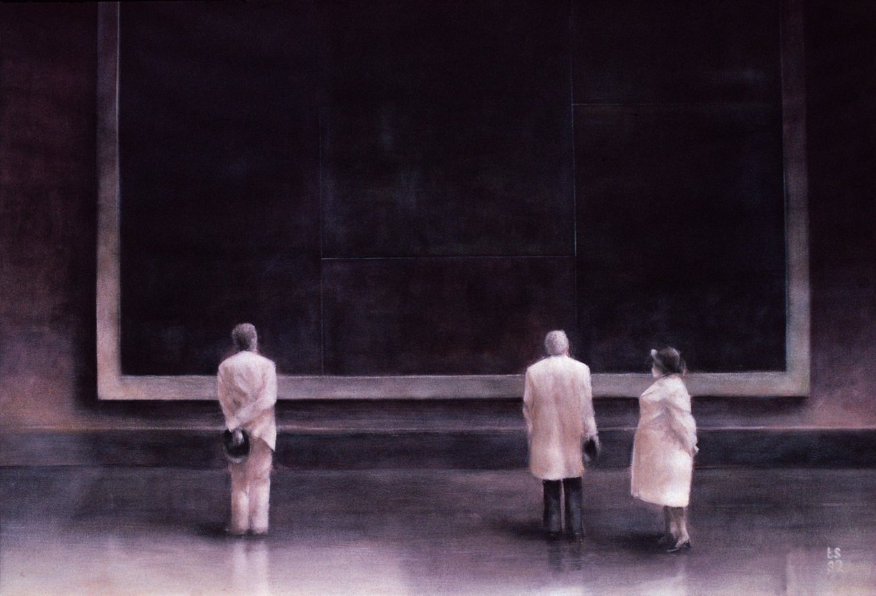 Mensen op een Tentoonstelling, 1990 door Lincoln Seligman