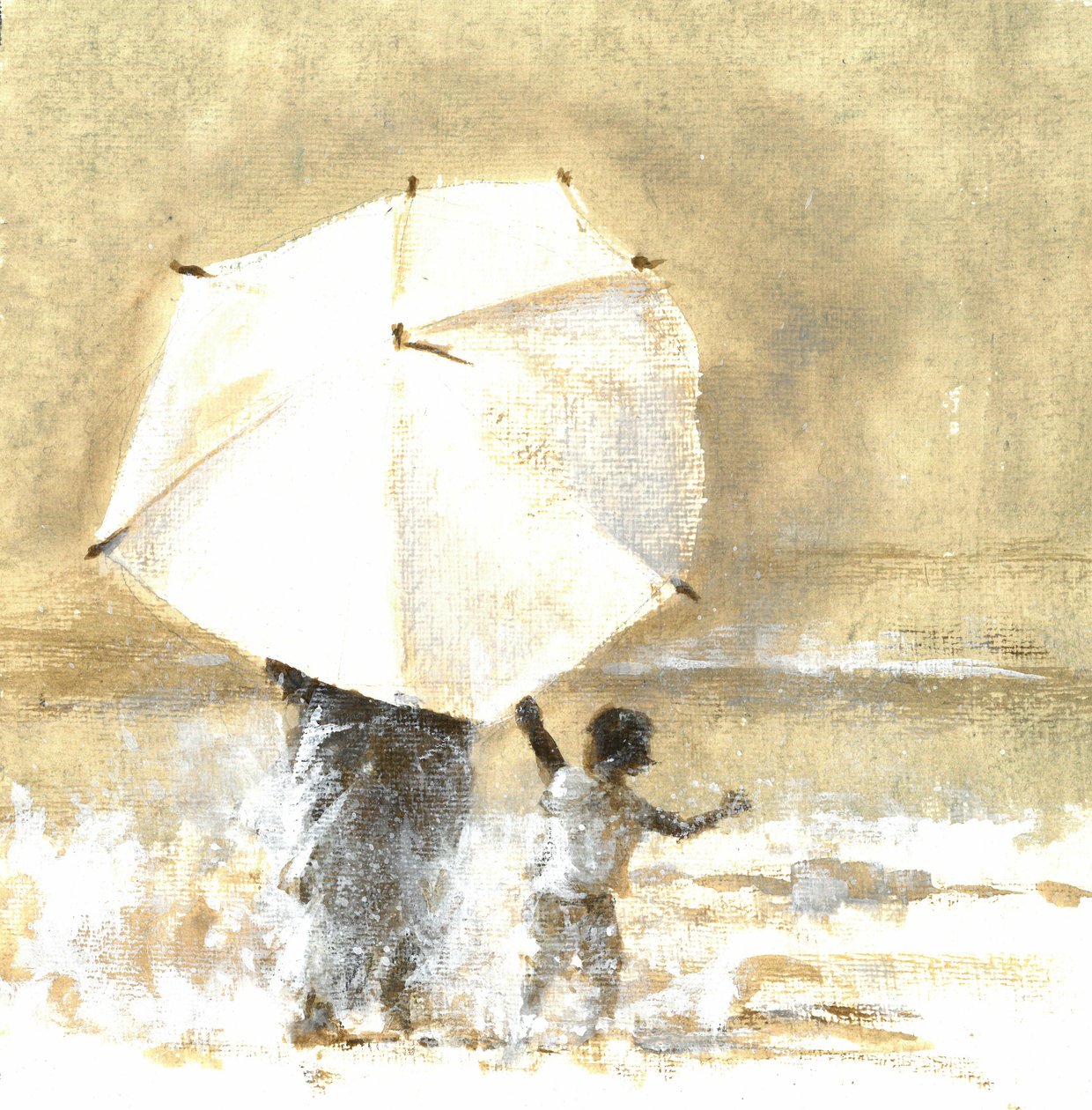 Paraplu en kind 2, 2015 door Lincoln Seligman