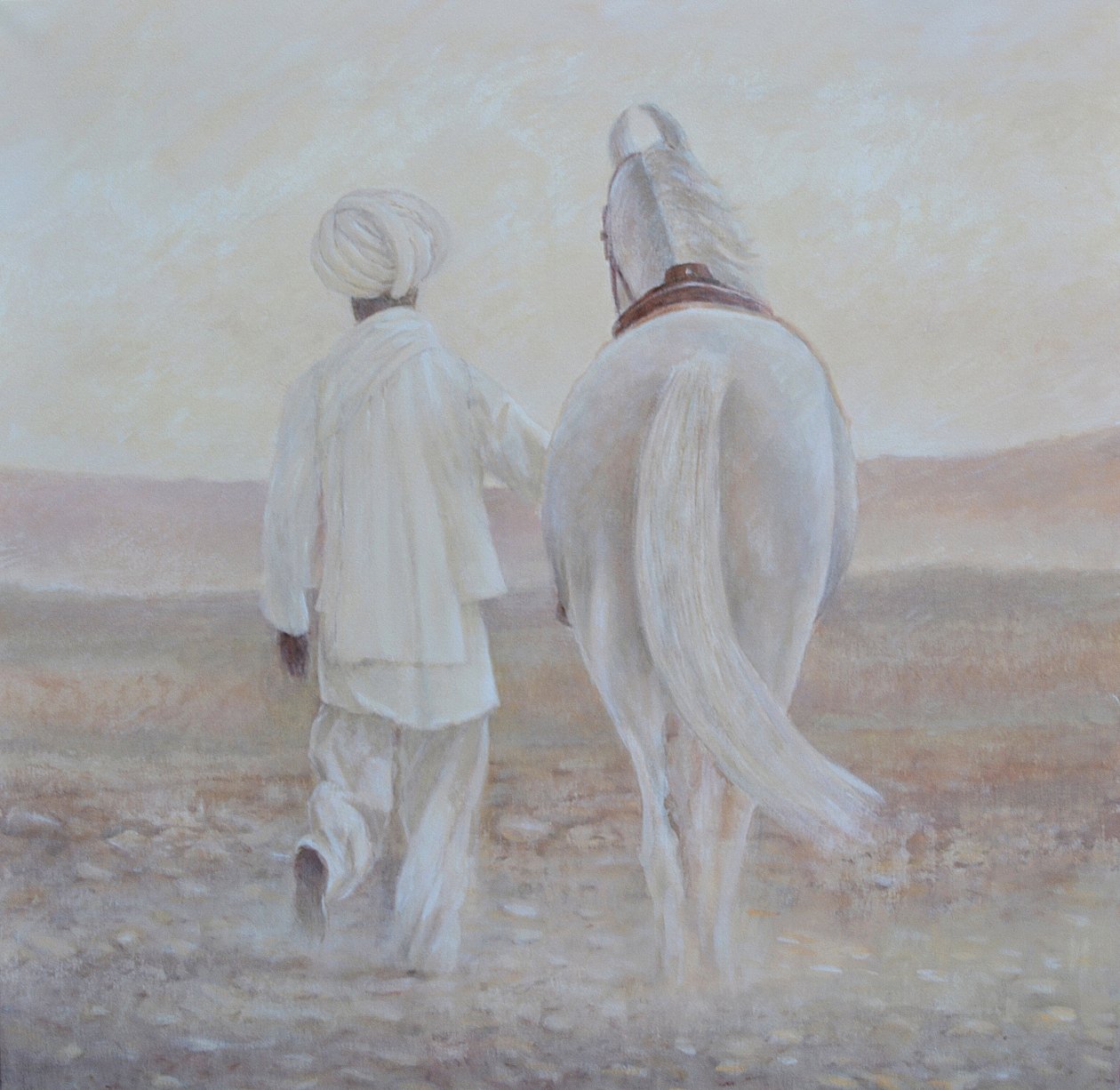 Rabari en wit paard door Lincoln Seligman