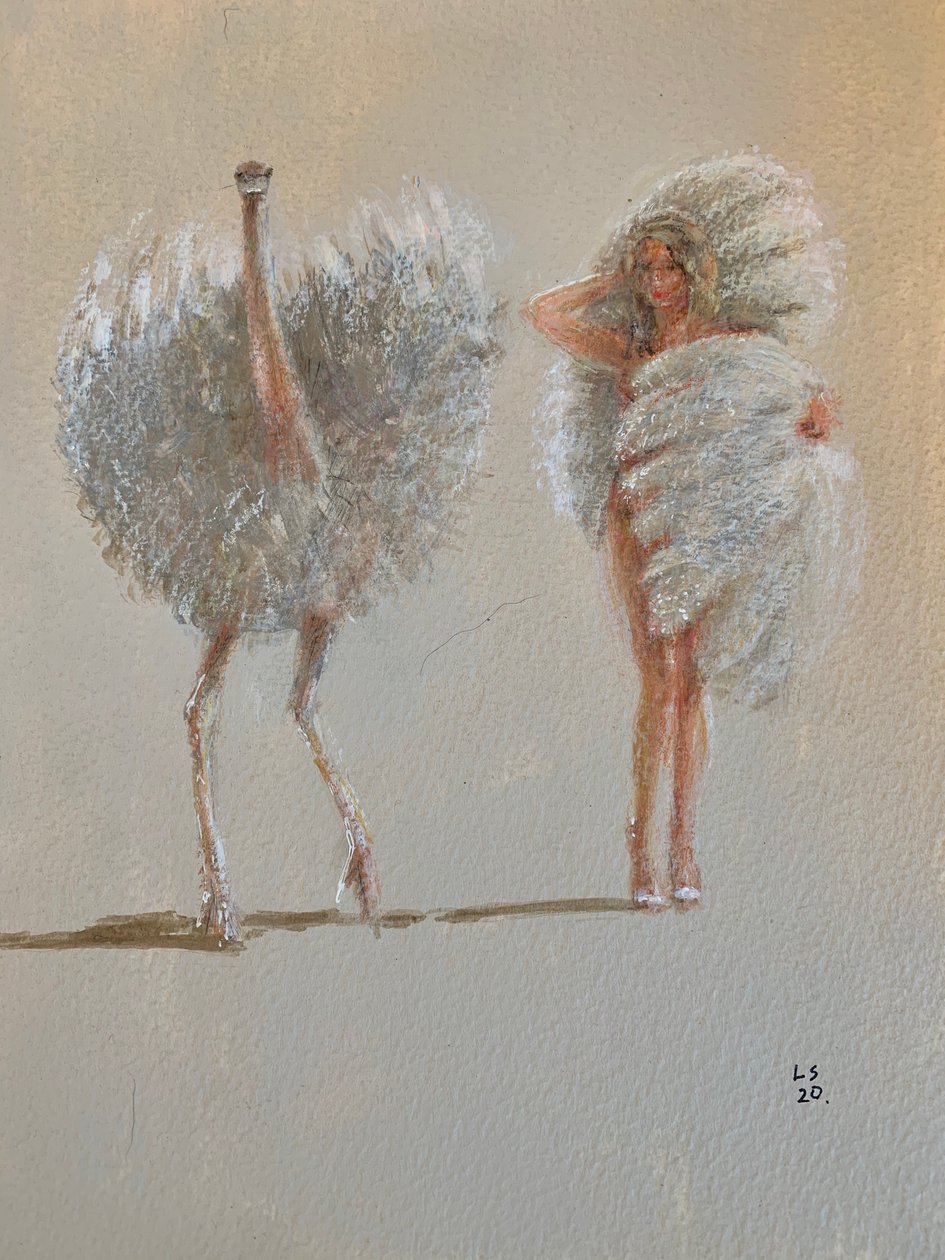 Witte struisvogelballet door Lincoln Seligman