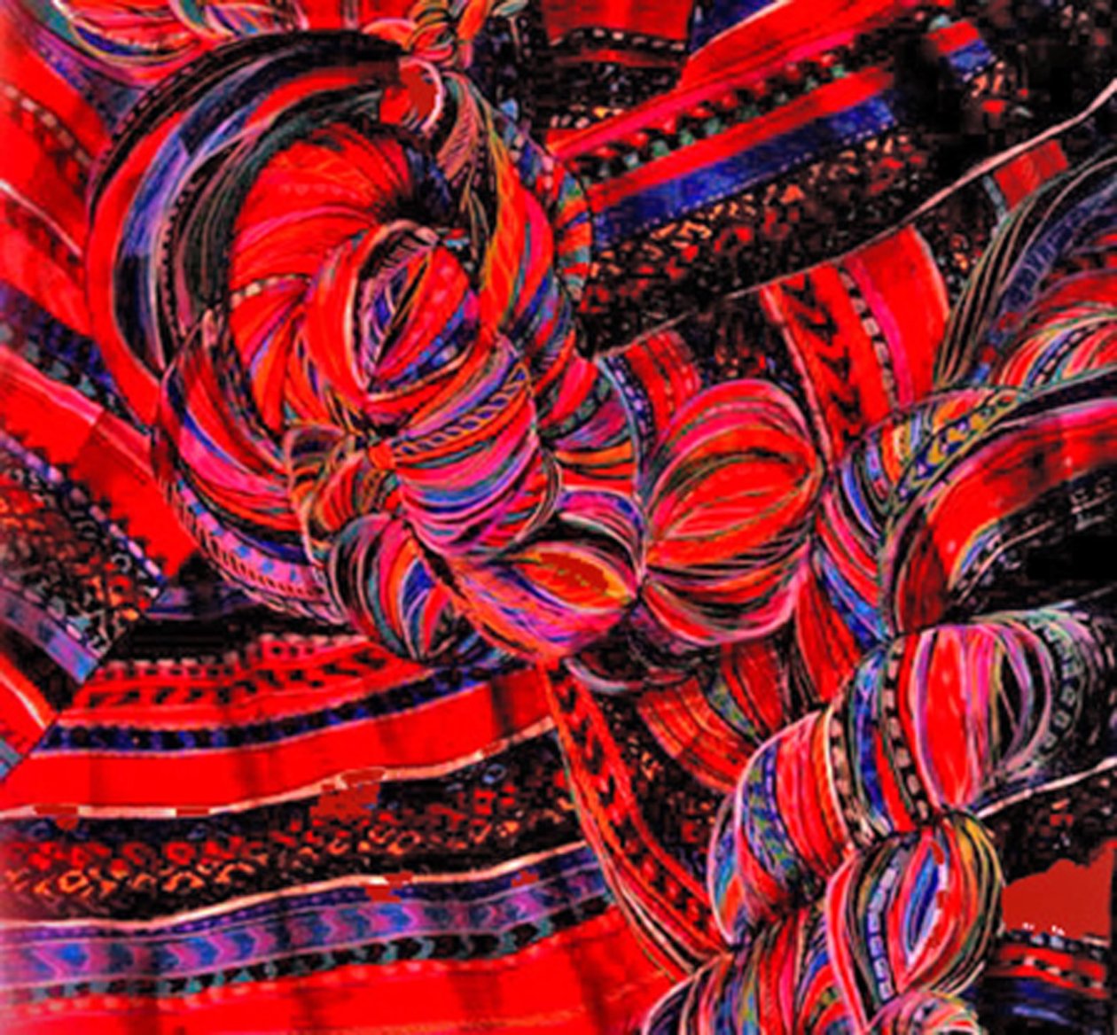 Red Hammock, 2004 (gemengde techniek) door linda arthurs