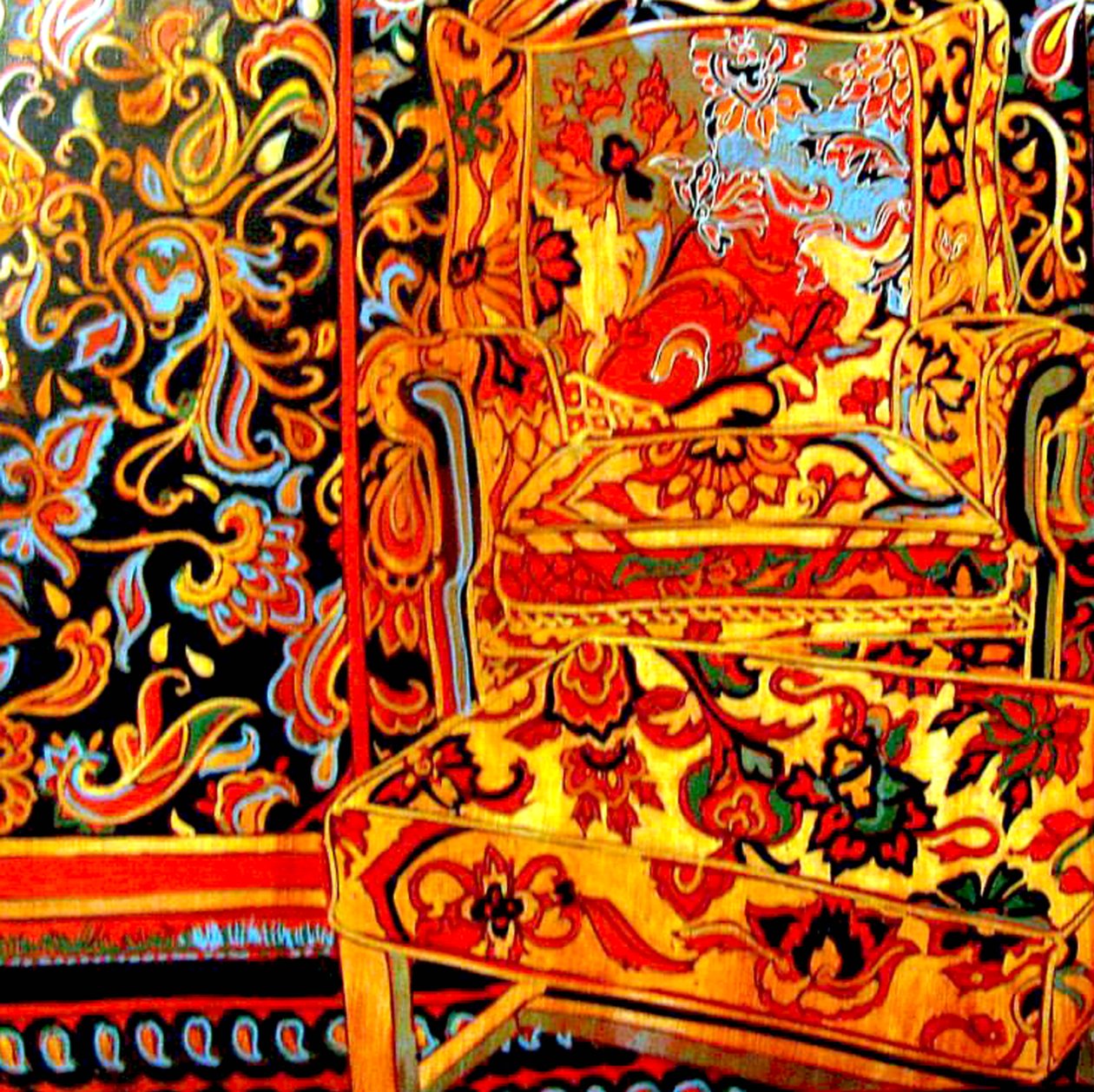 Suzani-kamer, 2011 (gemengde techniek) door linda arthurs