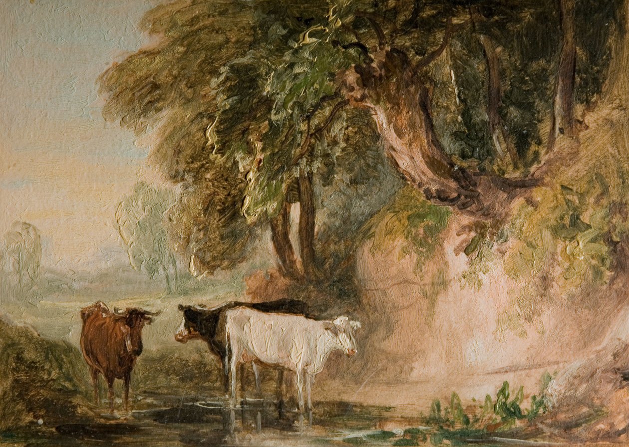 Pastorale scène met vee, 19e eeuw door Lines Family
