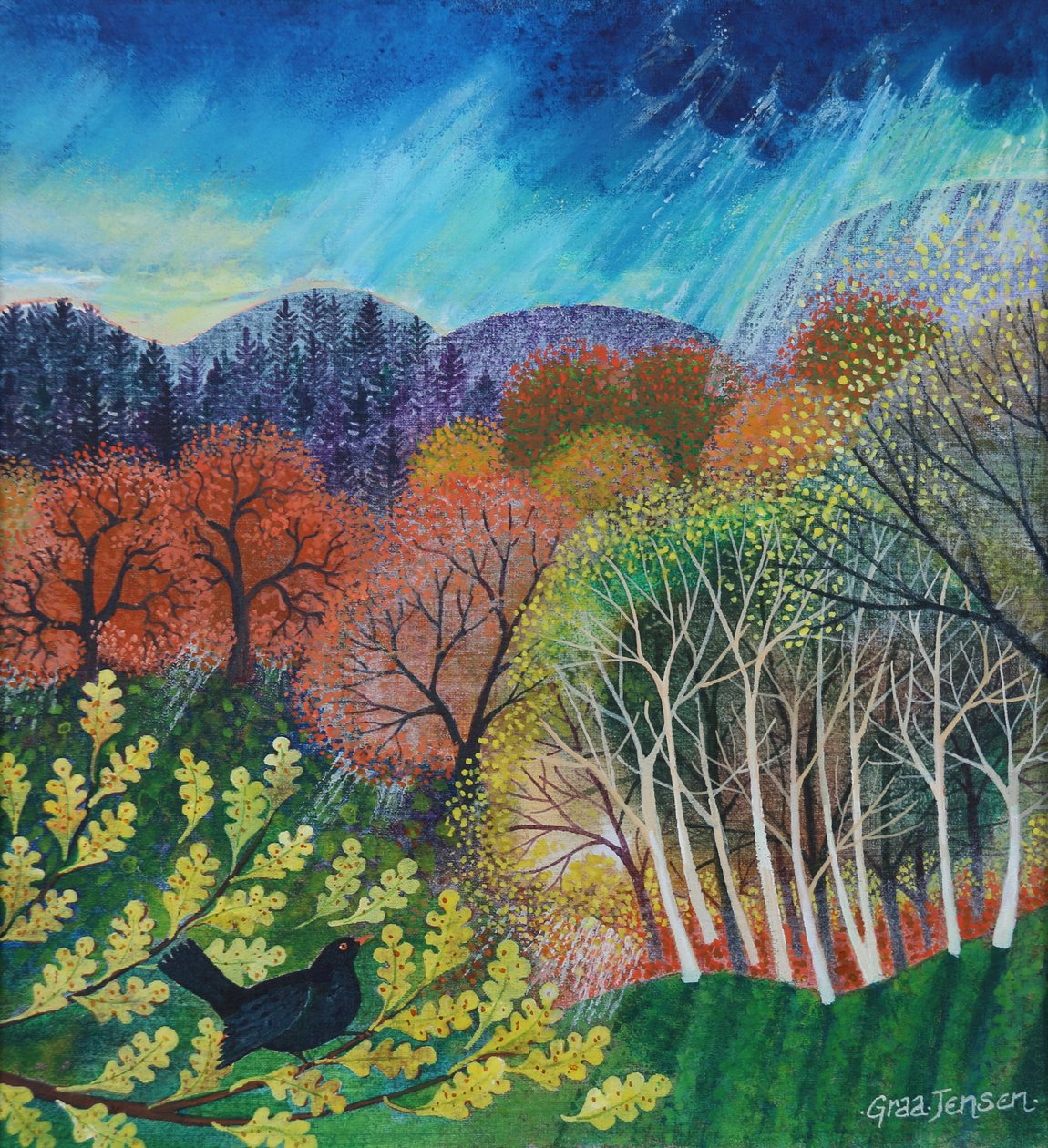 Merel, 2024 (acrylverf op linnen) door Lisa Graa Jensen