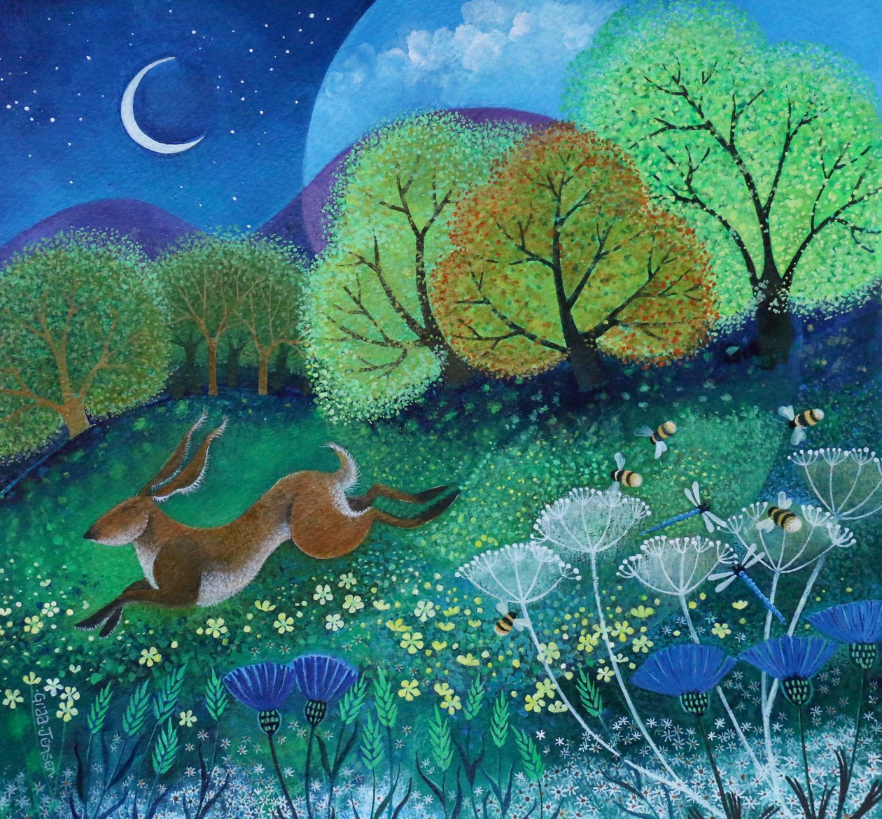 Springende Haas door Lisa Graa Jensen