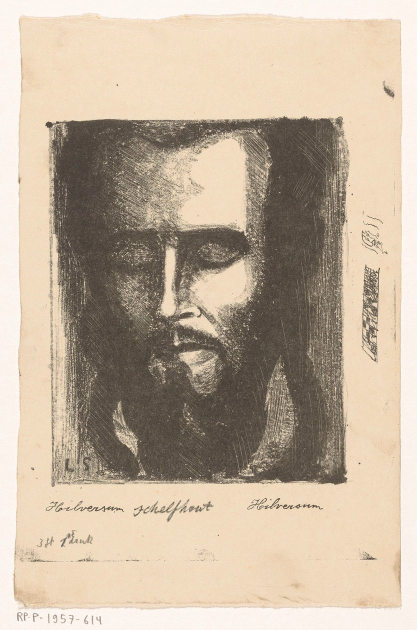 Portret van een onbekende man door Lodewijk Schelfhout