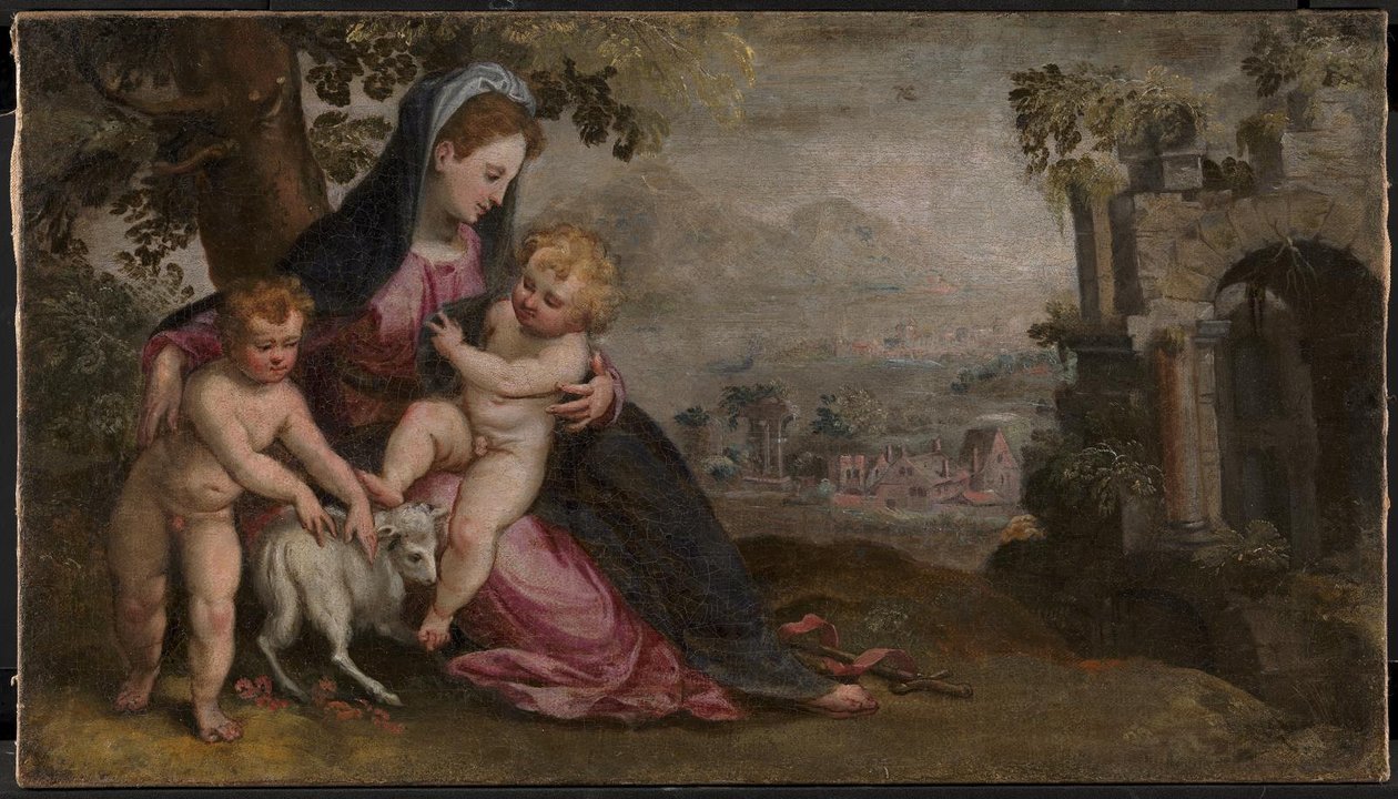 Maria met Jezus en Johannes door Lodewijk Toeput