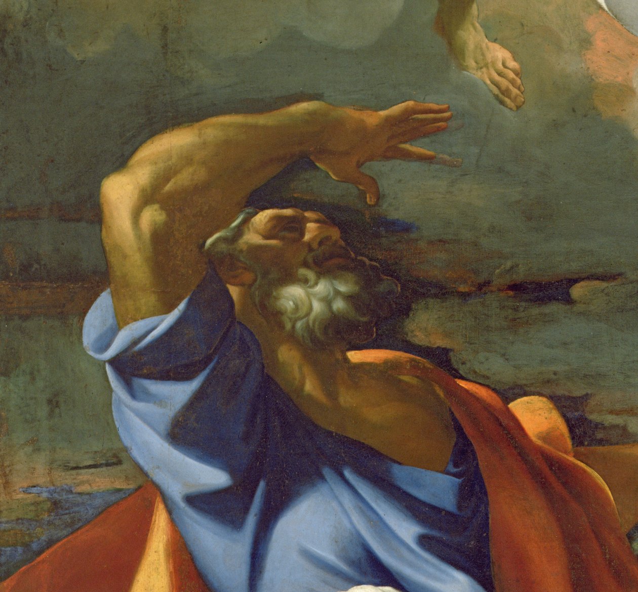 De Transfiguratie, 1594-95 (detail) door Lodovico Carracci