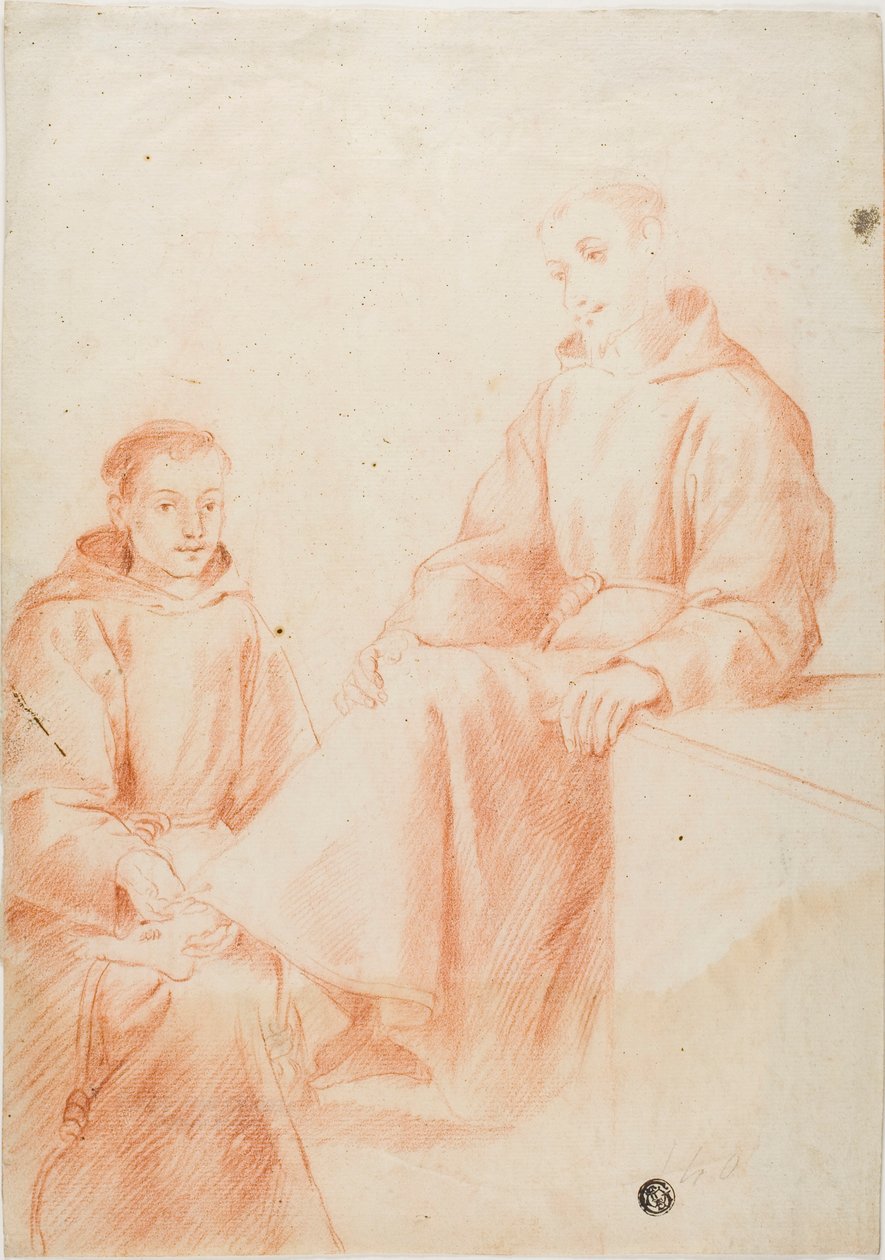 Twee Monniken door Lodovico Carracci
