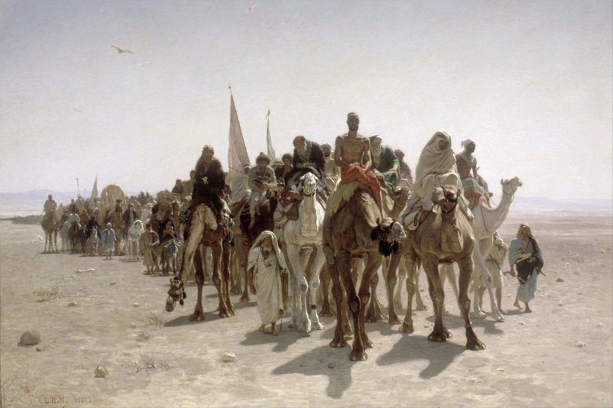 Pelgrims op weg naar Mekka, 1861 door Léon Belly