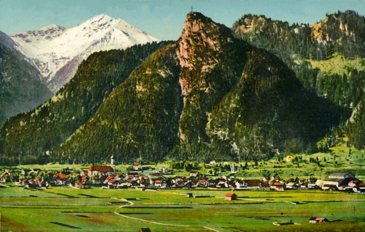 Oberammergau, Beieren, Duitsland ca. 1922 door Lorenz Fränzl