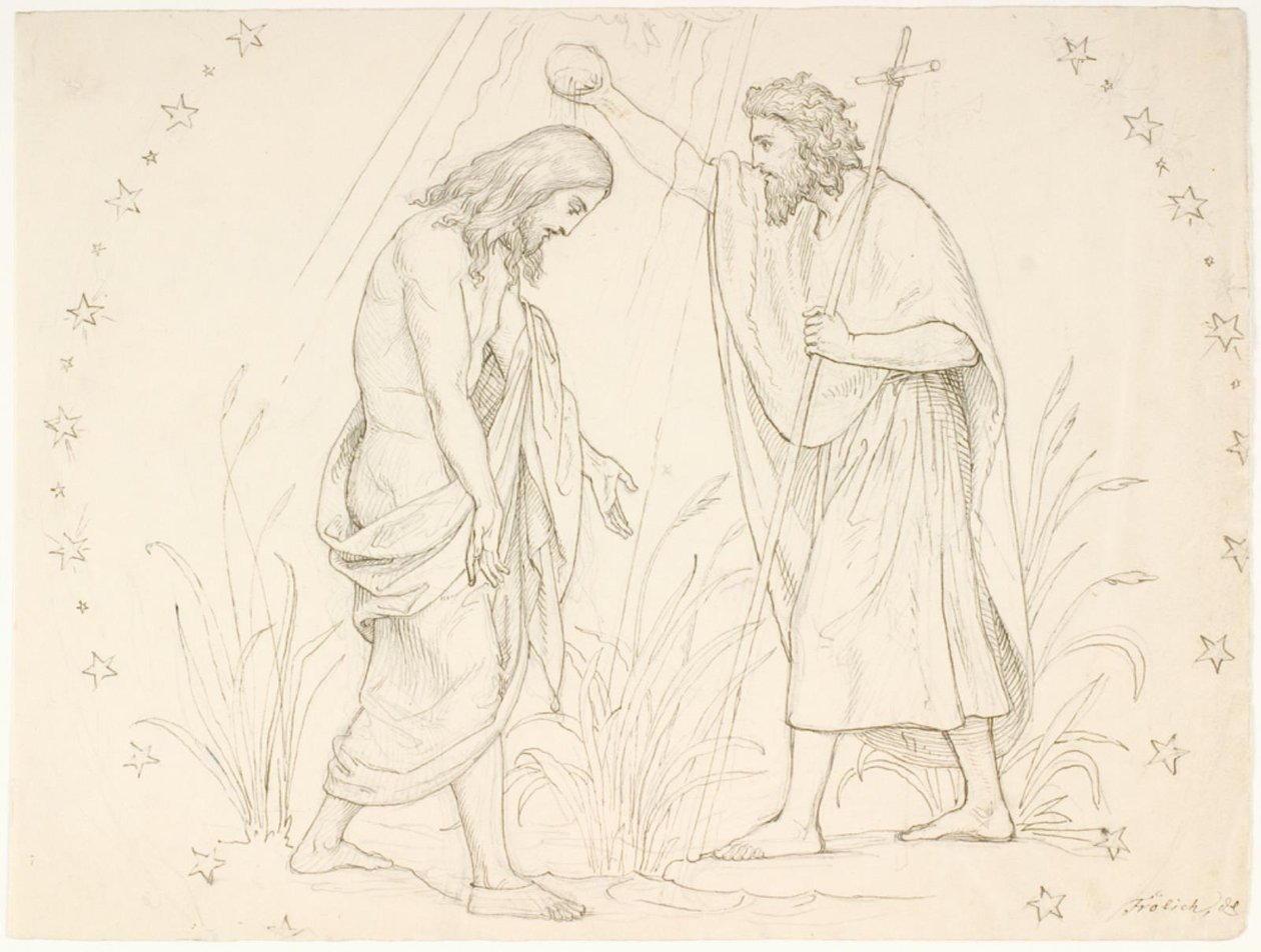De doop van Christus door Lorenz Frølich